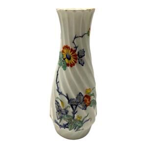 Vintage Haviland Limoges Shalimar Floral Swirl 7.25” Porcelain Vase